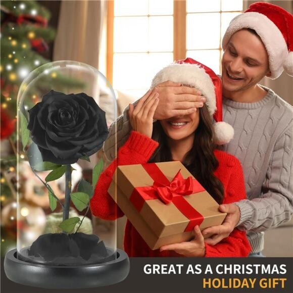 SW Forever Preserved Real Black Rose Flower Birthday Gifts for Mom - Picture 5 of 7